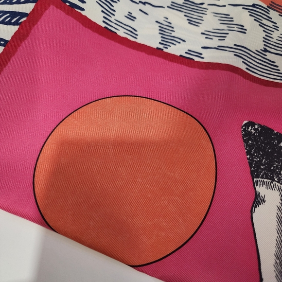 NWOT Rare 2024 Pink Saut Hermès Cavalier en Formes Silk Scarf 90 - Picture 10 of 15